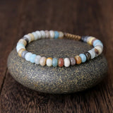 4*6mm Amazonite Stone Bead Bracelet | Friendship Bracelet for Women Girls