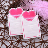 5x8cm Hair Clip Display Cards 100pcs/lot With Fushcia Heart