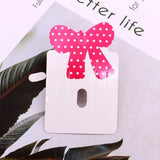 100pcs/Lot Hot Pink Bow Head Hair Hoop Display Cards DIY Hairpin Packaging