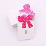 100pcs/Lot Hot Pink Bow Head Hair Hoop Display Cards DIY Hairpin Packaging