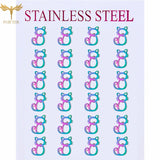 Animal Earrings Set Cat Stud Earrings Stainless Steel Hollow Jewelry