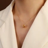 Animal Machinery Little Lion Pendant Necklace Stainless Steel Women Jewelry