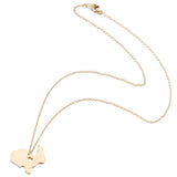 Animal Rabbit Charm Necklace Heart Bunny Pendant Women Jewelry