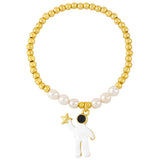 Astronaut Model Bracelet Star Moon Beads Women Jewelry