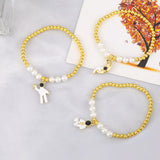 Astronaut Model Bracelet Star Moon Beads Women Jewelry