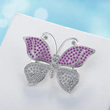 Zircon Butterfly Brooch Pins Christmas Party Jewelry for Women
