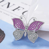 Zircon Butterfly Brooch Pins Christmas Party Jewelry for Women