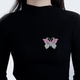 Zircon Butterfly Brooch Pins Christmas Party Jewelry for Women