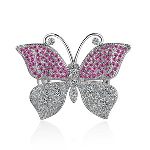 Zircon Butterfly Brooch Pins Christmas Party Jewelry for Women