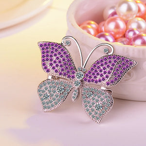 Zircon Butterfly Brooch Pins Christmas Party Jewelry for Women