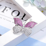 Zircon Butterfly Brooch Pins Christmas Party Jewelry for Women