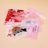 Cute Animal Plastic Bags 10x10+3cm Biscuits Display Pouches 100pcs Pig and Panda