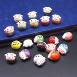 12mm Plutus Cat Ceramic Beads For Jewelry Making
