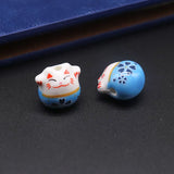 12mm Plutus Cat Ceramic Beads For Jewelry Making