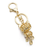Cat Crystal Rhinestone Keychain Rings Holder For Car K218C
