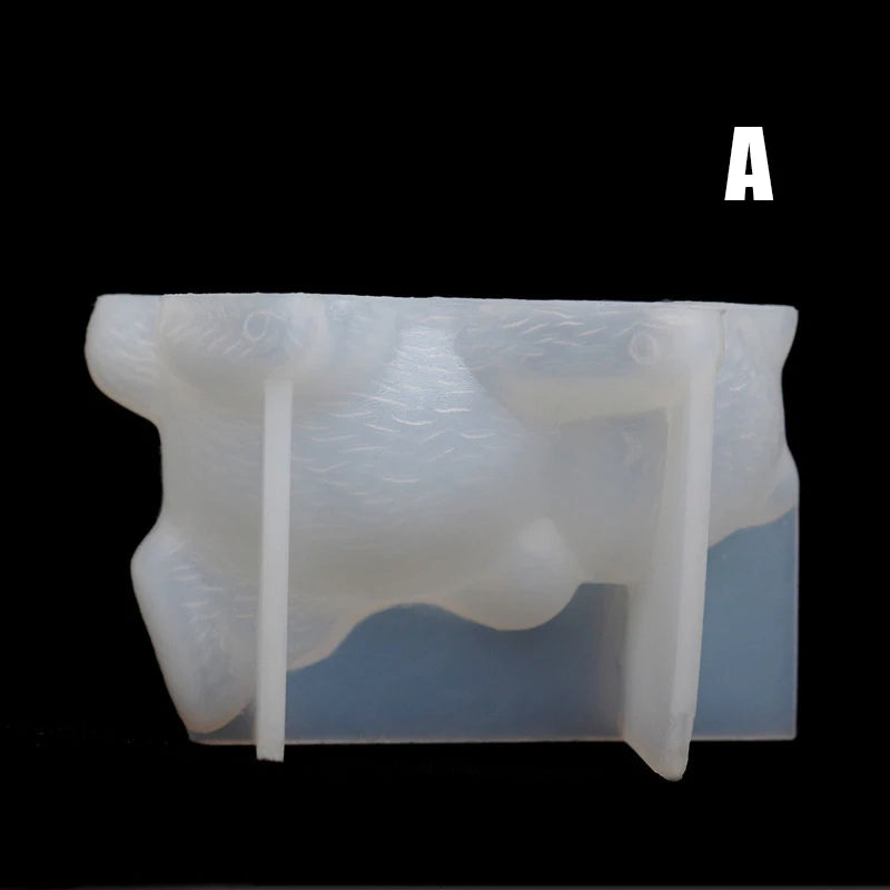 Cat Mold 3D Gypsum Plaster Soap Resin DIY Craft