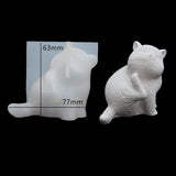 Cat Mold 3D Gypsum Plaster Soap Resin DIY Craft