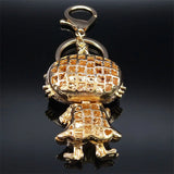 Cute Cat Rhinestone Keychain with Glasses for Women Men