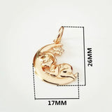 Lovely Charm Pendant 585 Rose Jewelry Necklace Pendant Gift