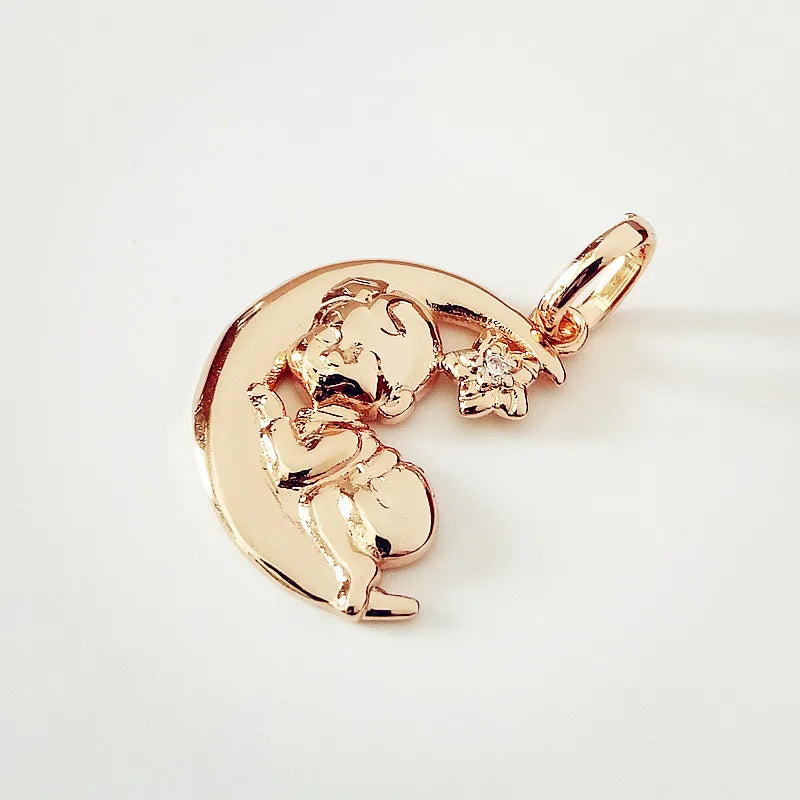 Lovely Charm Pendant 585 Rose Jewelry Necklace Pendant Gift