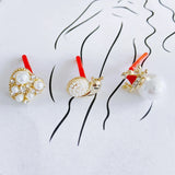 Christmas Earrings Pearl Zircon Bell Snowflake Snail DIY Stud Earring