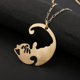 Golden Fish Animal Pendant Necklace for Women