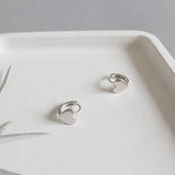 925 Silver Heart Hoop Earrings for Women, Jewelry Gift