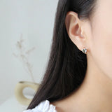 925 Silver Heart Hoop Earrings for Women, Jewelry Gift