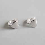 925 Silver Heart Hoop Earrings for Women, Jewelry Gift
