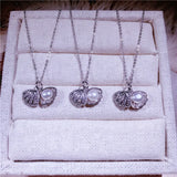 Natural Shell Pendant 925 Sterling Silver Necklace