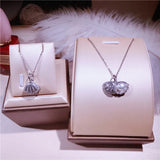 Natural Shell Pendant 925 Sterling Silver Necklace