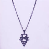 Geometric Stainless Steel Moon Necklace Women Witchcraft Jewelry