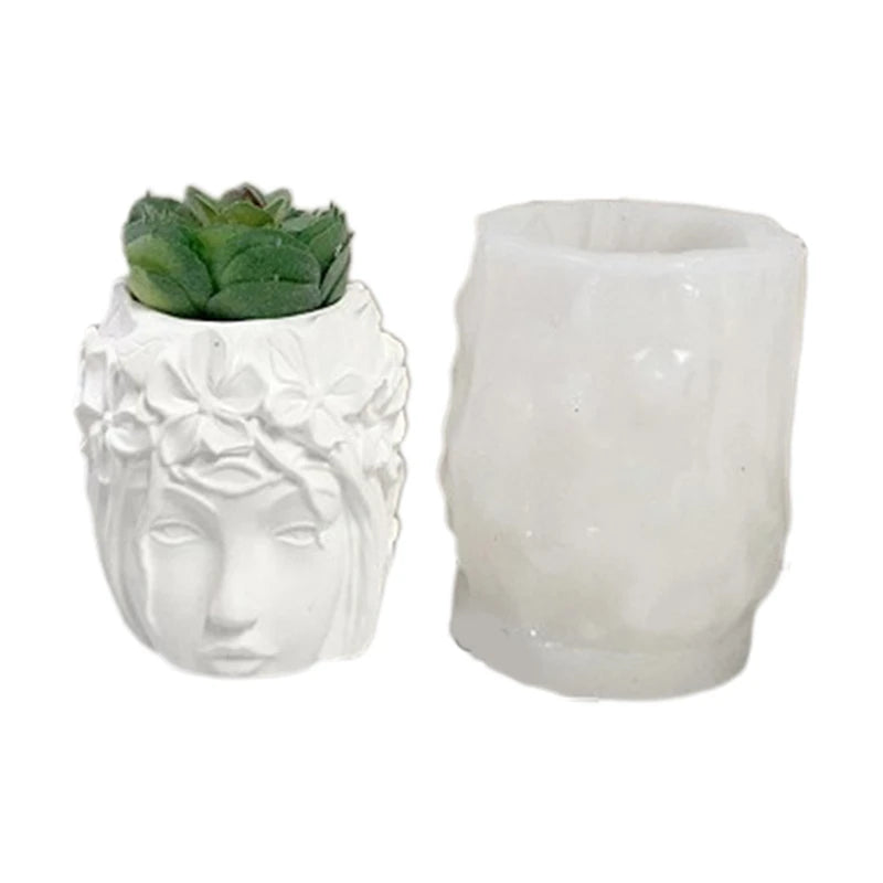 Goddess Plant Pot Silicone Mold for Succulent Resin Flower Pot