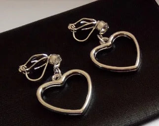 Lovely Heart Clip Earrings for Women