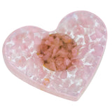 Heart Shape Crystal Stone Drawer Knobs Resin Gravels Pulls Handles