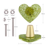 Heart Shape Crystal Stone Drawer Knobs Resin Gravels Pulls Handles