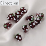 Ins Wind Strawberry Czech Beads Glass Loose DIY Bracelet Jewelry Materials