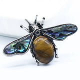 Insect Pendant Natural Stone Necklace Christmas Jewelry