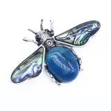 Insect Pendant Natural Stone Necklace Christmas Jewelry