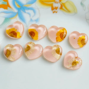 Resin Ear Stud Patch UV Epoxy Real Flower Dried Flower