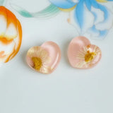 Resin Ear Stud Patch UV Epoxy Real Flower Dried Flower