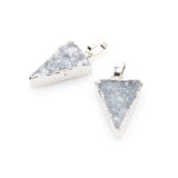 Triangle Amethys Quartz Crystal Pendant Women Jewelry Gift