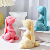 Long Ear Rabbit Scented Candle Silicone Mold