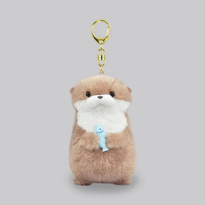 Cute Otters Plush Keychain for Backpacks
