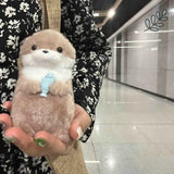 Cute Otters Plush Keychain for Backpacks