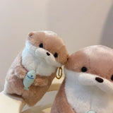 Cute Otters Plush Keychain for Backpacks