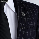 Owl Brooch Pin Men's Cufflinks Set Animal Jewelry