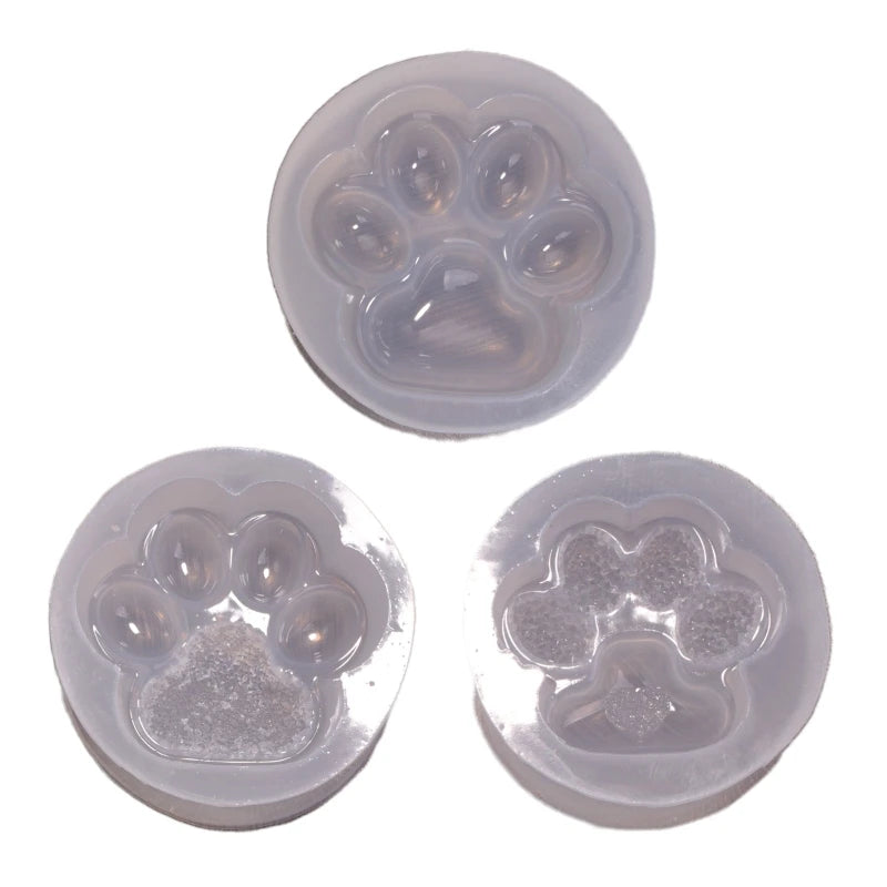 Paw Silicone Mold Keychain for DIY Desserts Cupcake Decor