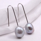 Freshwater Baroque Pearl 925 Sterling Silver Earrings