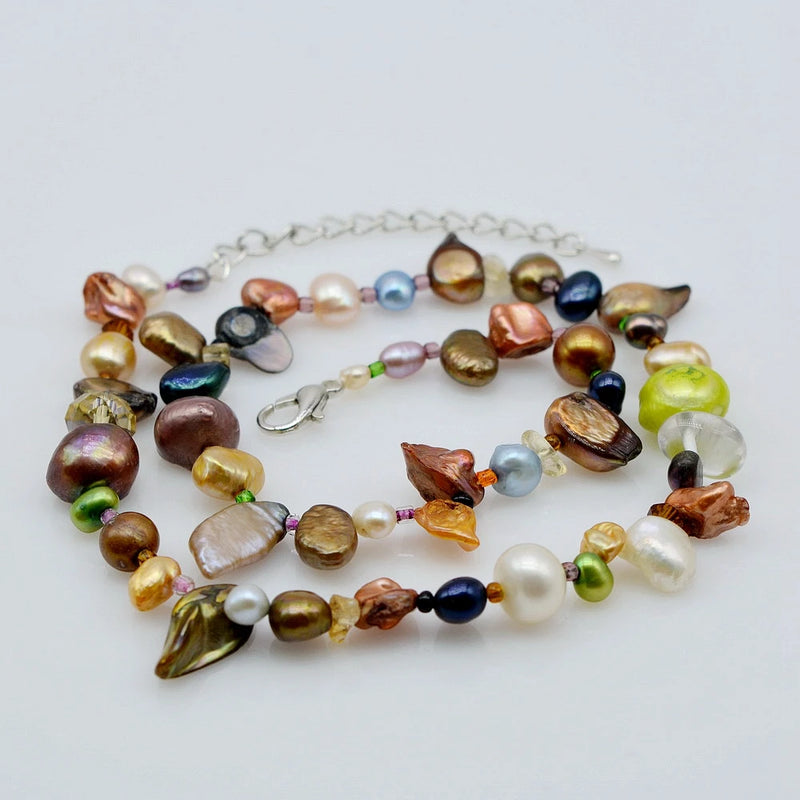 Baroque Pearl Necklace Irregular Shape Ladies Necklace